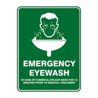 Emergency Shower & Eye Wash Safety Signs